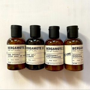 LE LABO Bergamote 22 travel toiletries set (shampoo, conditioner, lotion, gel)